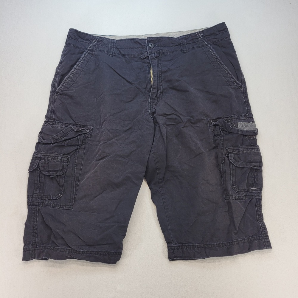 Unionbay Cargo Shorts Mens 36 Blue Multi Pocket Cotton Utility